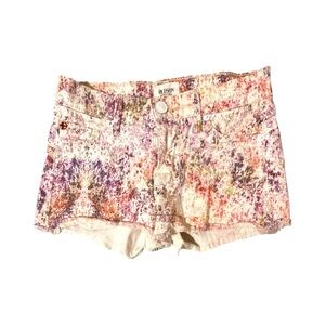 Hudson Jeans Speckled Cutoff Shorts Size 00 Y2K Festival Low Rise Designer Denim